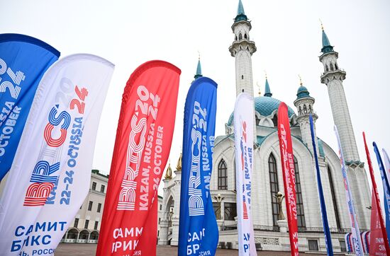 Preparations for the 16th BRICS Summit in Kazan. The 16th BRICS Summit will be held in Kazan on October 22-24. Location: Russia, Republic of Tatarstan, Kazan. Author: Alexey Filippov. Preparations for 16th BRICS Summit in Kazan